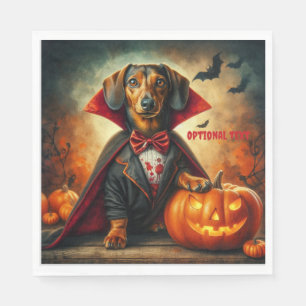 Dackel Vampire Halloween Serviette