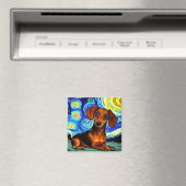 Dackel Van Gogh Magnet (In Situ (Geschirrspüler))