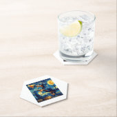 Dackel van gogh sternenbehaglich zwischen Funny Untersetzer (Vor Ort)