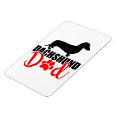 Dackel Vater 4x6 Magnet (Linke Seite)