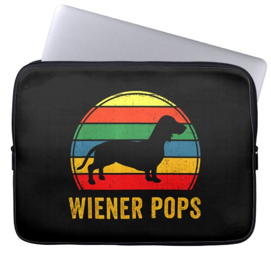 Dackel Vater Besitzer Laptopschutzhülle (Vorderseite)