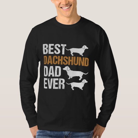 Dackel Vater Dackel Dog Daddy Vater T-Shirt (Vorderseite)