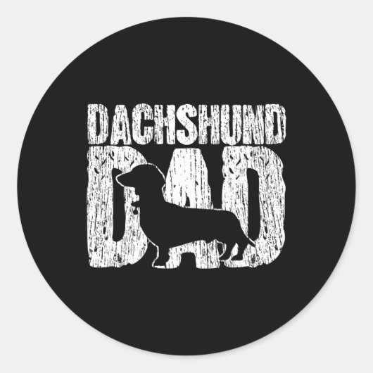 Dackel Vater Dackel Far Fars Day Geschenk Runder Aufkleber (Vorderseite)