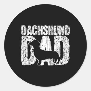 Dackel Vater Dackel Far Fars Day Geschenk Runder Aufkleber
