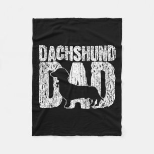 Dackel Vater Dackel Vater Vatertag Vintag Gi Fleecedecke