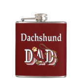 Dackel Vater Geschenke Flachmann (Vorderseite)