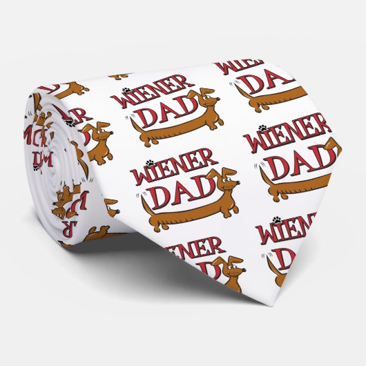 Dackel Vater Krawatte (Gerollt)