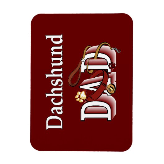 Dackel Vater Magnet (Vertikal)