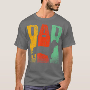 Dackel Vater Retro Vintages Geschenk Hundebesitzer T-Shirt