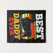 Dackel Vater Retro Wandteppich (Vorderseite (Horizontal))