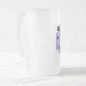 Dackel-Vater-Tasse Mattglas Bierglas (Vorderseite Links)
