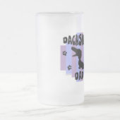 Dackel-Vater-Tasse Mattglas Bierglas (Mittel)