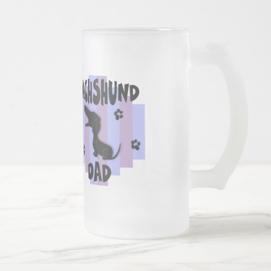 Dackel-Vater-Tasse Mattglas Bierglas (Rechts)