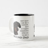 Dackel-Vater-Tasse Zweifarbige Tasse (Vorderseite Links)