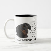 Dackel-Vater-Tasse Zweifarbige Tasse (Links)