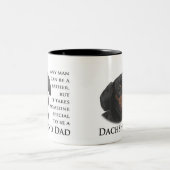 Dackel-Vater-Tasse Zweifarbige Tasse (Mittel)