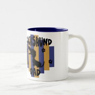 Dackel-Vater-Tasse Zweifarbige Tasse