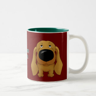 Dackel-Vater-Tasse Zweifarbige Tasse