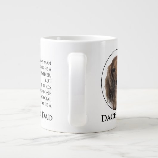 Dackel-Vater-Tunnel-bohrwagenTasse Jumbo-Tasse (Rückseite)