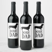 Dackel Vater Weinetikett (Flaschen)