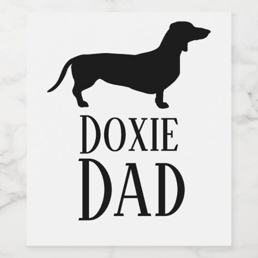 Dackel Vater Weinetikett (Einzelnes Label)