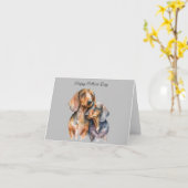 Dackel Vatertagskarte Karte (Gelbe Blume)