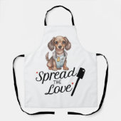 Dackel verbreitete die Liebe Schürze (Vorderseite)