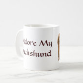 Dackel verehren Tasse (Vorderseite Links)