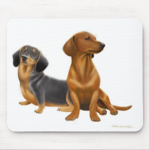 Dackel verfolgt Mousepad