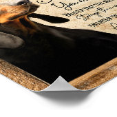 Dackel vergisst nie, wer du bist poster (Ecke)