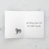 Dackel Vermisst Grußkarte Karte (Innenseite)