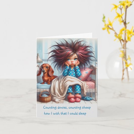 Dackel Vermisst Karte (Gelbe Blume)