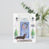 Dackel verschieben Ankündigung Postkarte (Stehend Vorderseite)