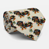 Dackel verwirrte in Weihnachtslicht-Schwarzem/in Krawatte (Gerollt)