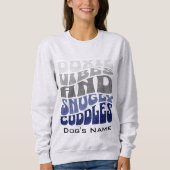 Dackel Vibes Niedlich Blue Gray Dackel Lover Retro Sweatshirt (Vorderseite)