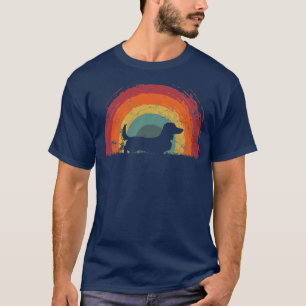 Dackel Vintag Rainbow Dosen Männer T-Shirt