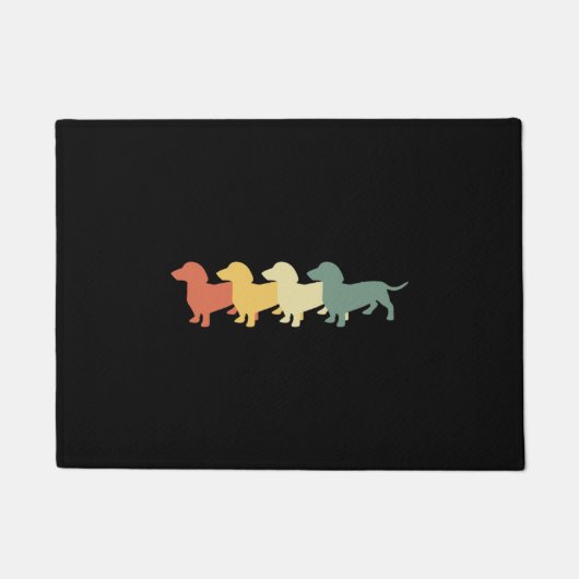 Dackel Vintag Retro Fußmatte (Vorderseite)