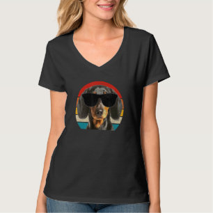 Dackel Vintag Sonnenbrille Dackel Dackel Hunde Eig T-Shirt
