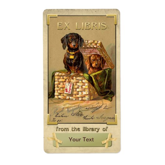 Dackel - Vintage Buchungsplatte-ID (Vorne)