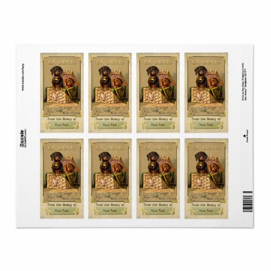 Dackel - Vintage Buchungsplatte-ID (Vorne)