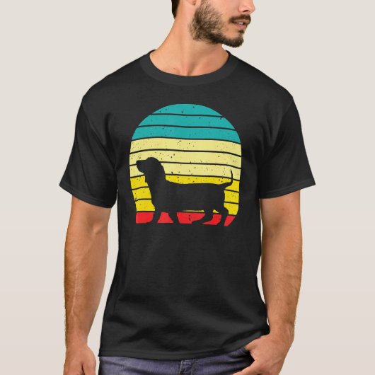 Dackel Vintage Dackel Retro Dackel Eigentümer T-Shirt (Vorderseite)