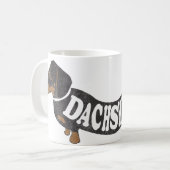 Dackel-Vintage Tasse (Vorderseite Links)
