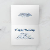 Dackel Vintage Weihnachtskarte Feiertagskarte (Innenseite)