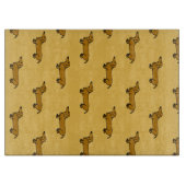 Dackel Vintager Stil Schneidebrett (Vorderseite)