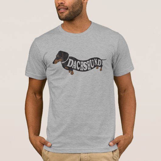 Dackel-Vintager T - Shirt (Vorderseite)