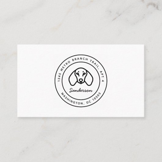 Dackel-Visitenkarte Visitenkarte (Vorderseite)