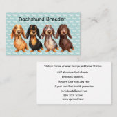 Dackel-Visitenkarten für Hunde Visitenkarte (Vorne/Hinten)