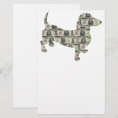 Dackel von Geld an der Wall Street Briefpapier (Vorne/Hinten)