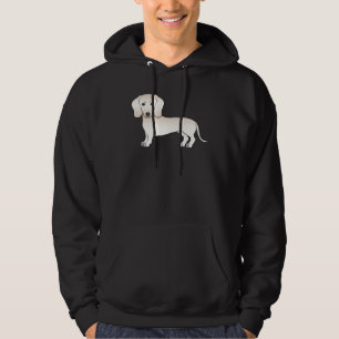 Dackel von glattem Crem Hoodie