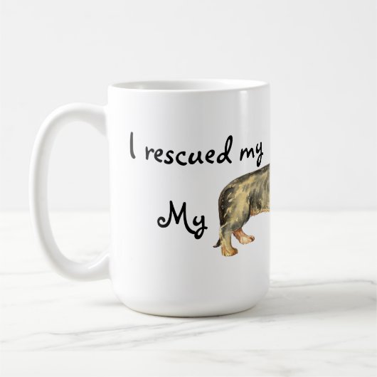 Dackel von Rettungsdiensten für Drahthaar Kaffeetasse (Links)